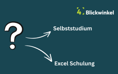 Excel Schulung im Unternehmen: Lernen mit Trainer oder im Selbststudium? Ein Vergleich.